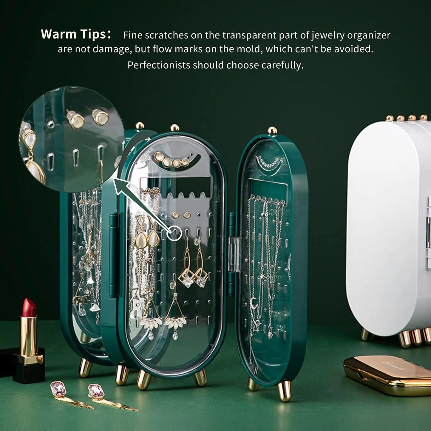 Jewellery Box Organiser With Mirror Time Store